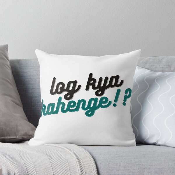 Artikelvorschau, Log Kya Kahenge? Was werden die Leute sagen? (Blaugrüne Schriftart) DESI entworfen und verkauft von ZAHARA-.