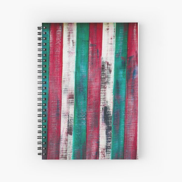 Red, White & Green Spiral Notebook