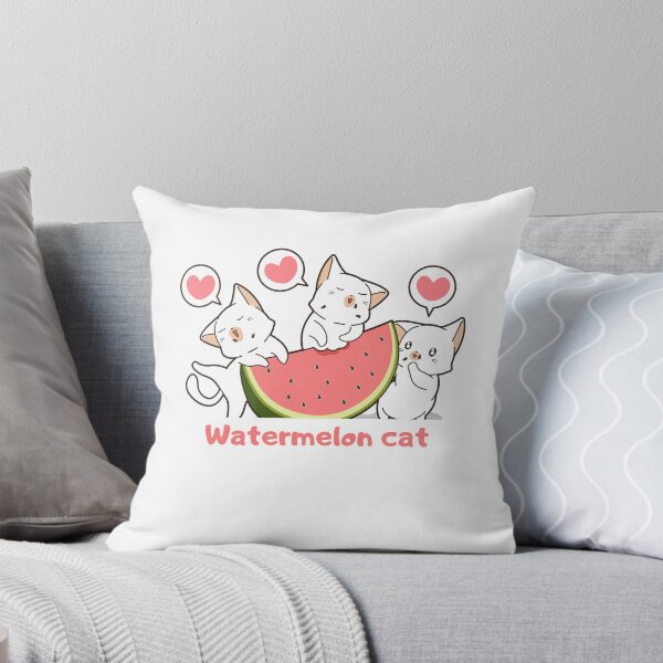 Aperçu de l'œuvre Watermelon cats cute design for cat lovers créée et vendue par BigLove Animals.