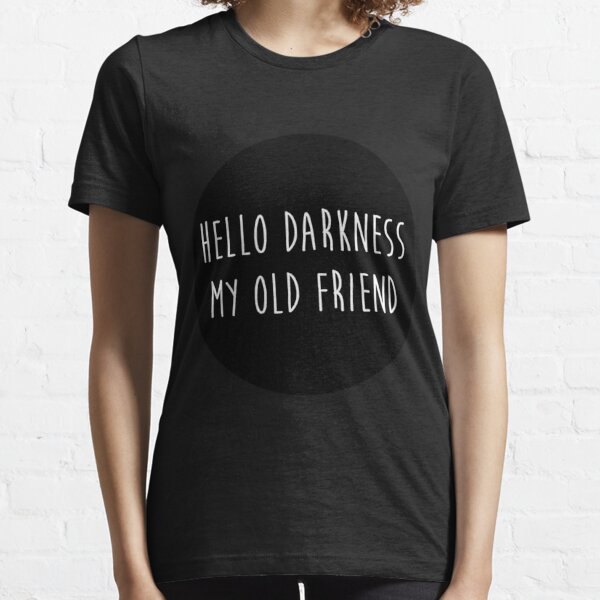 Hello Darkness Black Long Sleeve Graphic Tee - A2941BK 3XLarge