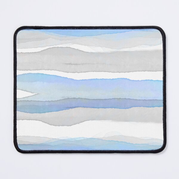 Item preview, Simplicity Watercolor Stripes Blue And Gray designed and sold by art64.