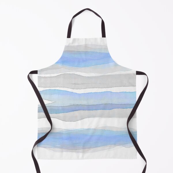 Item preview, Simplicity Watercolor Stripes Blue And Gray designed and sold by art64.
