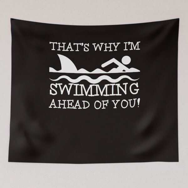 Item preview, Funny Swimming Shark Swim Swimmer Water Sports Athlete Coach designed and sold by TomGiantDesigns.