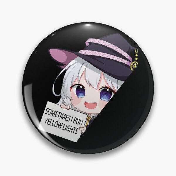 Item preview, Elaina Chibi Peeker Sometimes I Run Yellow Lights designed and sold by WeeabooClub.