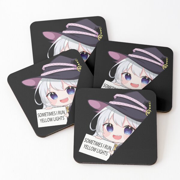 Item preview, Elaina Chibi Peeker Sometimes I Run Yellow Lights designed and sold by WeeabooClub.