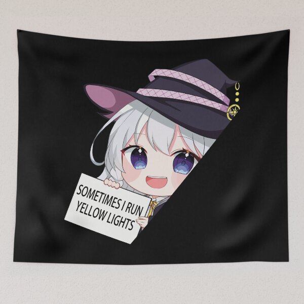 Item preview, Elaina Chibi Peeker Sometimes I Run Yellow Lights designed and sold by WeeabooClub.