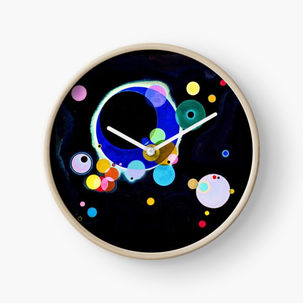 "Mehrere Kreise" | Wassily Kandinsky Abstrakte Kunst Uhr