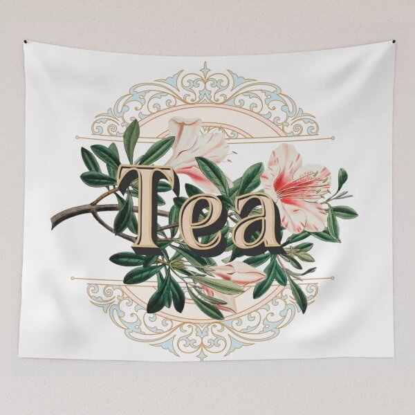 Item preview, I Love Tea - pretty in pink floral designed and sold by ZinZoe.