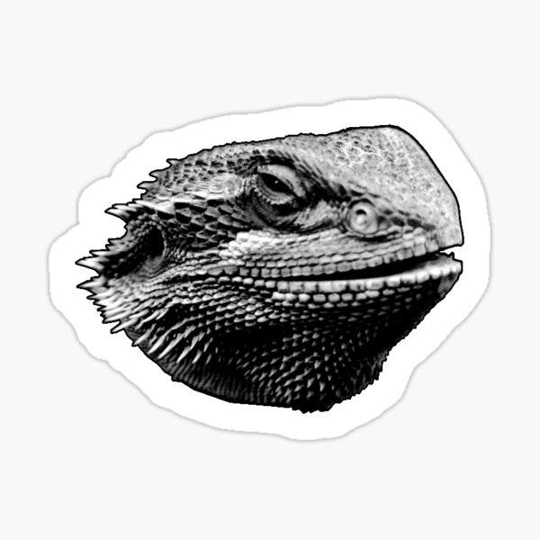 He he he - Black&White Sticker