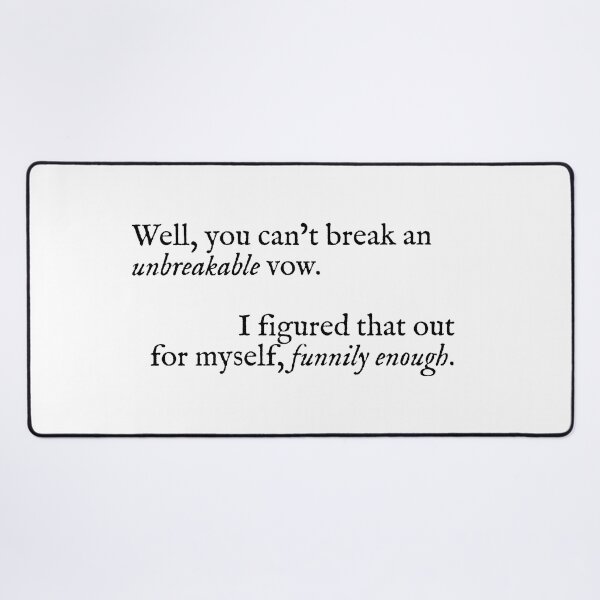 Item preview, you can't break an unbreakable vow designed and sold by beunstoppable.