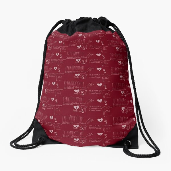 Jane Austen design Drawstring Bag