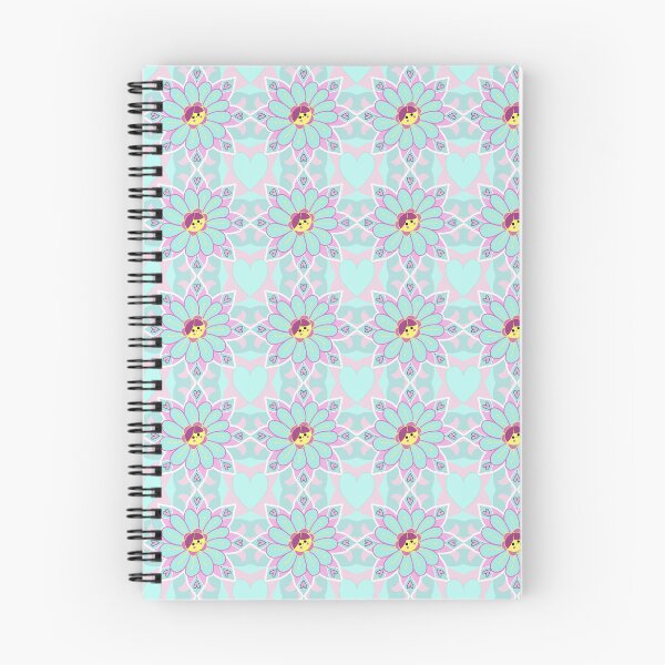 Item preview, Cute kawaii hearts mandala flower lady seamless pattern designed and sold by AleFairyland.