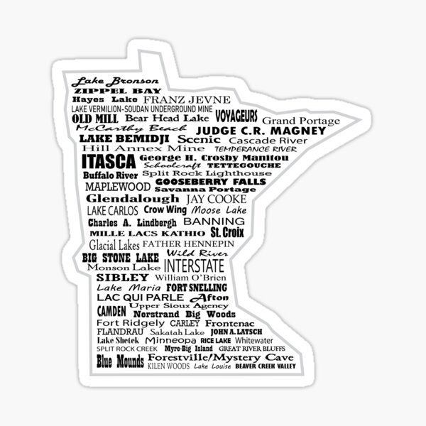 MN Parks with White Fill Sticker
