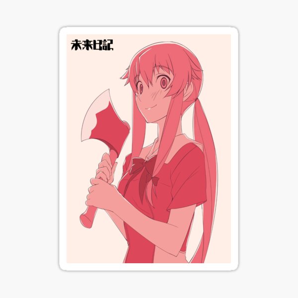 SRBB1401 Yuno Gasai Mirai Nikki Car Window Decal Sticker anime