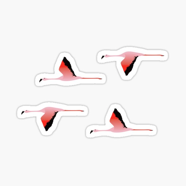 Item preview, Flying flamingos designed and sold by Jennifer Ladd.