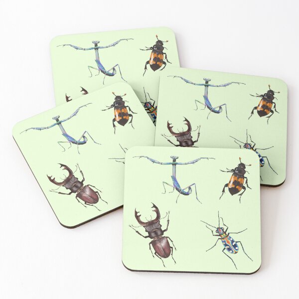 Item preview, Bugs Sticker Pack / Beetles and Praying Mantis designed and sold by techno-mantis.