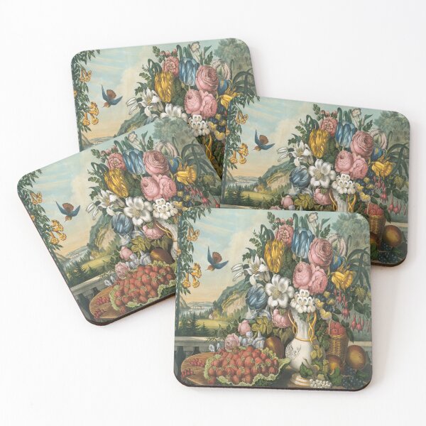 Item preview, Landscape – Fruit and Flowers by Frances Flora Bond Palmer published by Currier & Ives 1862 Hand-colored lithograph designed and sold by Novel-ty.