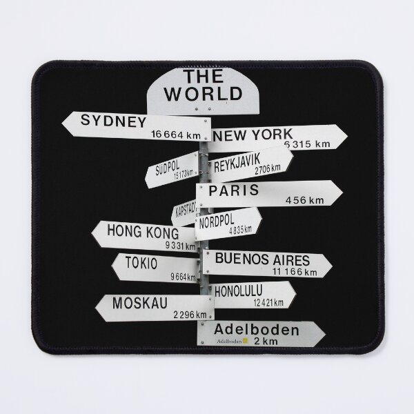 Item preview, Adelboden signpost with city distances designed and sold by janesg.