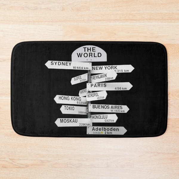 Item preview, Adelboden signpost with city distances designed and sold by janesg.