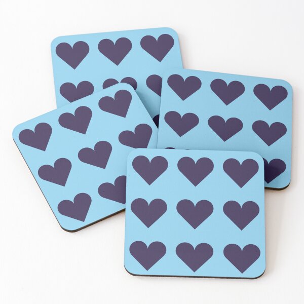 Item preview, Large NAVY BLUE and BABY BLUE LOVE HEARTS designed and sold by RachelMacht.