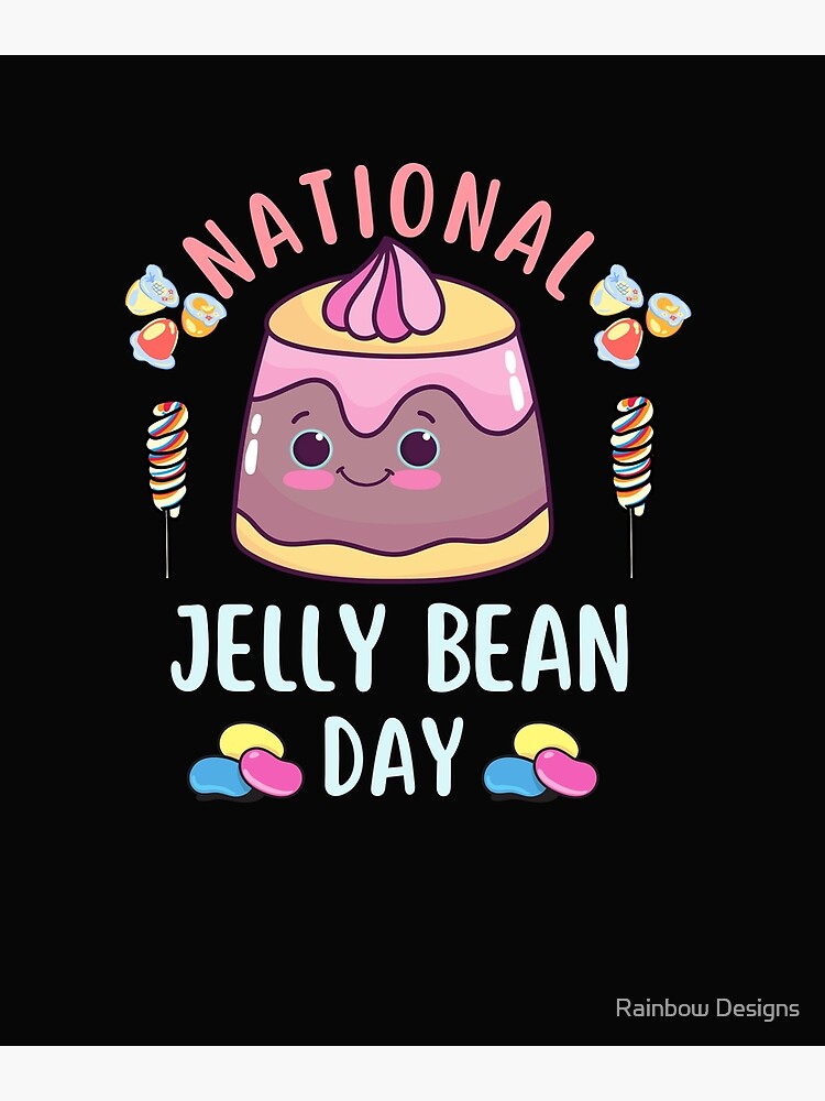 "Colorful kawaii jelly bean for Kids National Jelly Bean Day