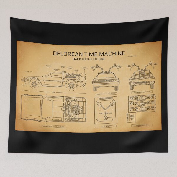 Item preview, DeLorean Time Machine - Back To The Future (Aged Parchment) designed and sold by BGALAXY.