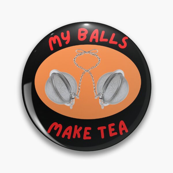 Item preview, My Balls Make Tea Oval designed and sold by Javamba.