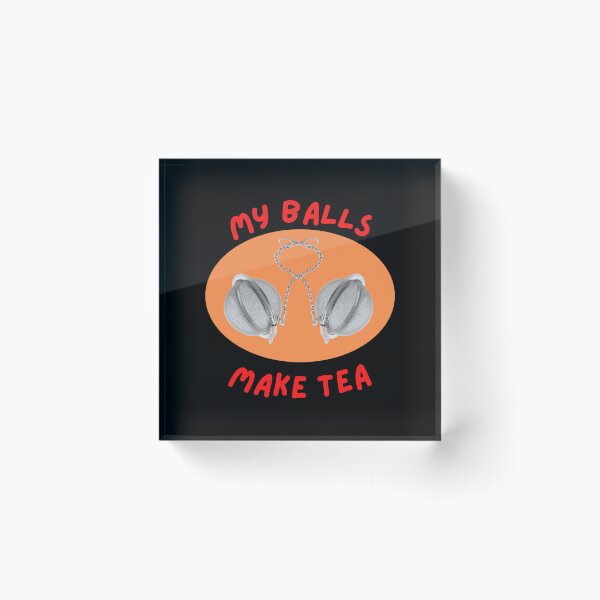 Item preview, My Balls Make Tea Oval designed and sold by Javamba.