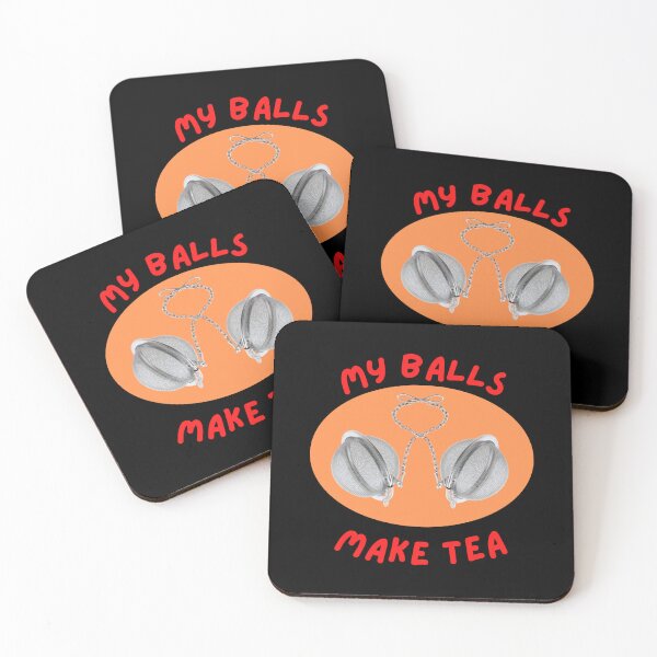 Item preview, My Balls Make Tea Oval designed and sold by Javamba.