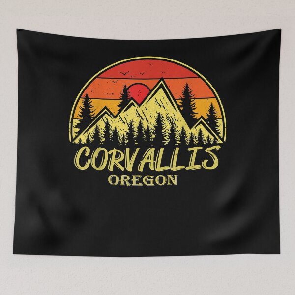 Aperçu de l'œuvre T-shirt Vintage Corvallis Oregon OR Montagnes Randonnée Randonnée Souvenir créée et vendue par conolyondo.