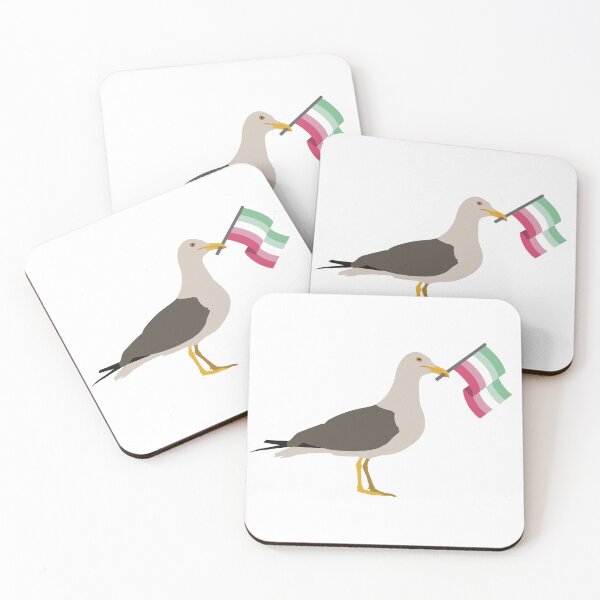 Item preview, Seagull Holding Abrosexual Pride Flag designed and sold by JustGottaDraw.