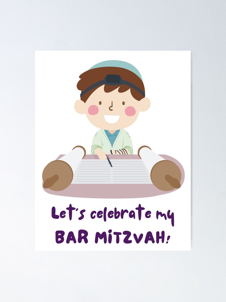 "Let's Celebrate My Bar Mitzvah Funny Yiddish Quotes" Poster for Sale