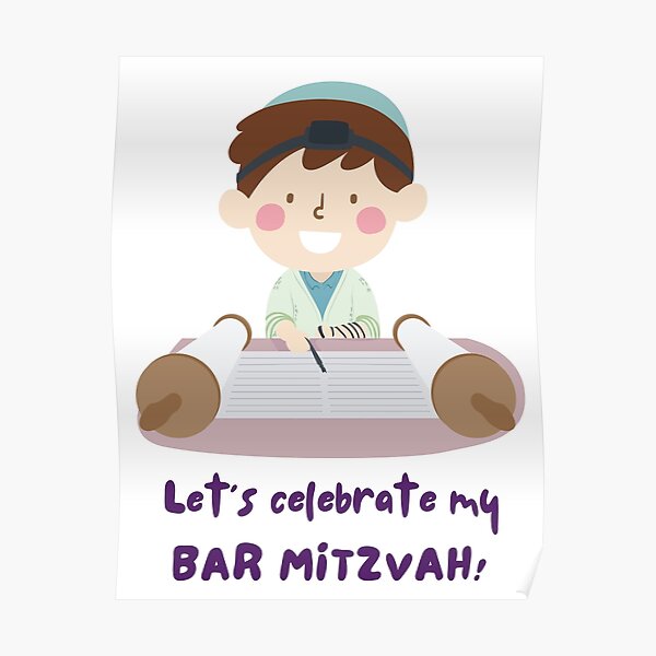 "Let's Celebrate My Bar Mitzvah Funny Yiddish Quotes" Poster for Sale
