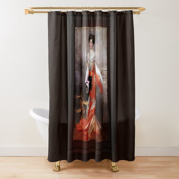 Portrait Of Elizabeth Wharton Drexel by Giovanni Boldini Old Masters Fine Art Reproduction Shower Curtain