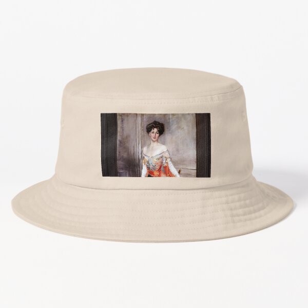 Portrait Of Elizabeth Wharton Drexel by Giovanni Boldini Old Masters Fine Art Reproduction Bucket Hat