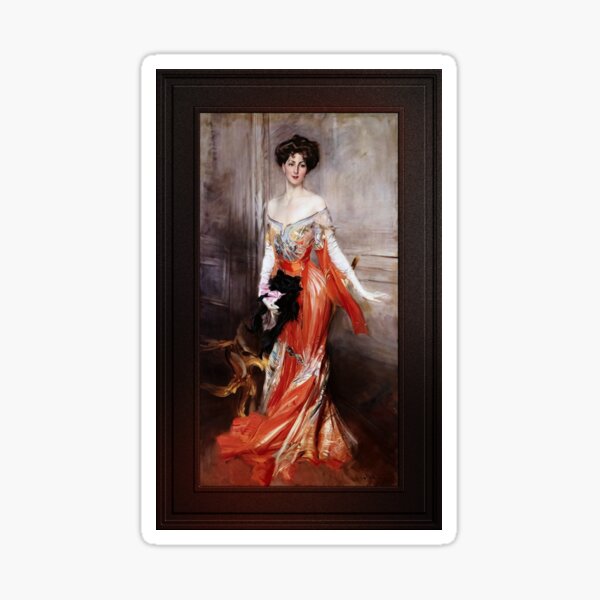 Portrait Of Elizabeth Wharton Drexel by Giovanni Boldini Old Masters Fine Art Reproduction Sticker