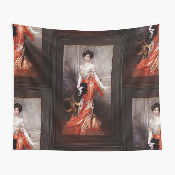 Portrait Of Elizabeth Wharton Drexel by Giovanni Boldini Old Masters Fine Art Reproduction Tapestry