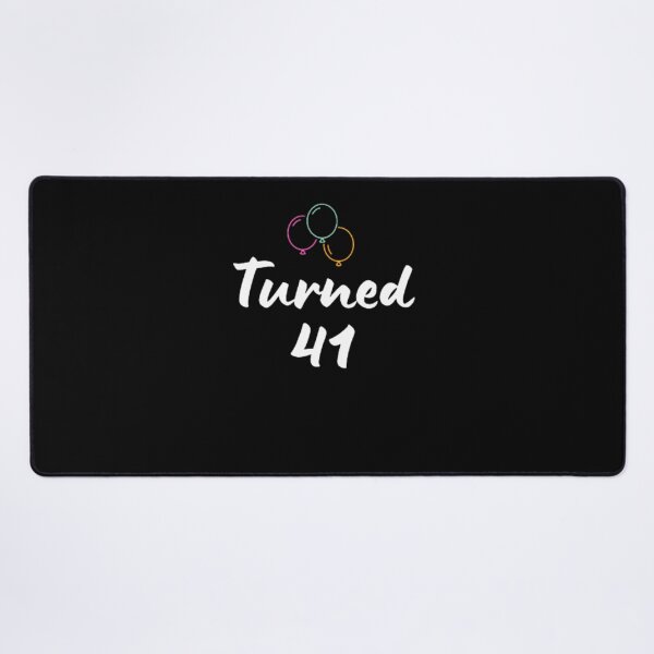 Item preview,  Turned 41-simple font-text based-birthday baby-boy/girl-black and white designed and sold by PacePoint.