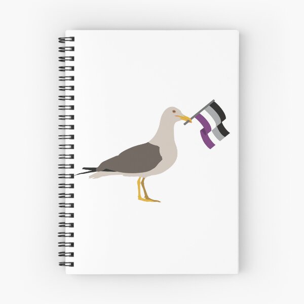Artikelvorschau, Möwe mit asexueller Pride-Flagge entworfen und verkauft von JustGottaDraw.
