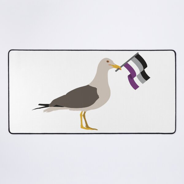 Item preview, Seagull Holding Asexual Pride Flag designed and sold by JustGottaDraw.