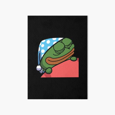 Bored poggers emote - peepo pepega twitch discord frog Art Board