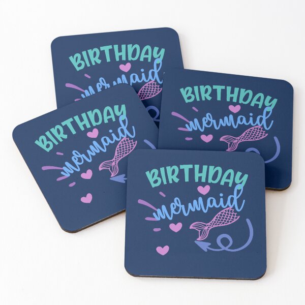 Item preview, Birthday Mermaid with Fish Tail and Hearts designed and sold by Greenbaby.
