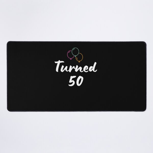 Item preview, Turned 50-simple font-text based-birthday baby-boy/girl-black and white designed and sold by PacePoint.