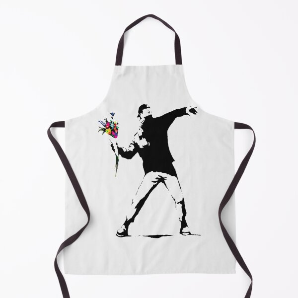 Item preview, Banksy Protester Throwing Flowers | Perfect Gift designed and sold by sylviazama.