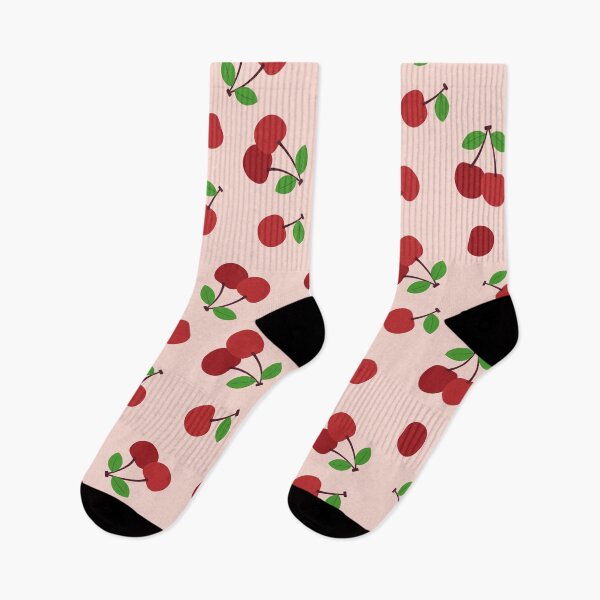 Item preview, Cherries Fruit Pattern on Pastel Pink Background designed and sold by Creative Wolf Design.