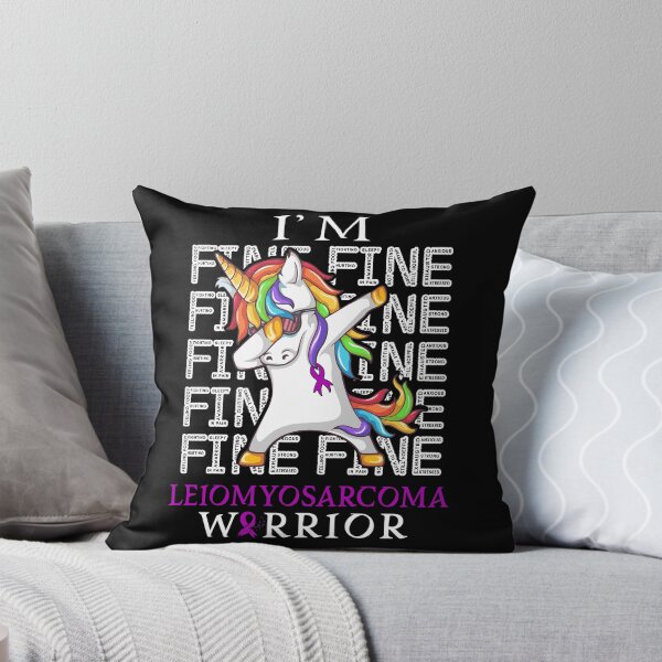 Item preview, Unicorn Leiomyosarcoma Warrior I'm Fine Leiomyosarcoma Awareness designed and sold by Hatjar.