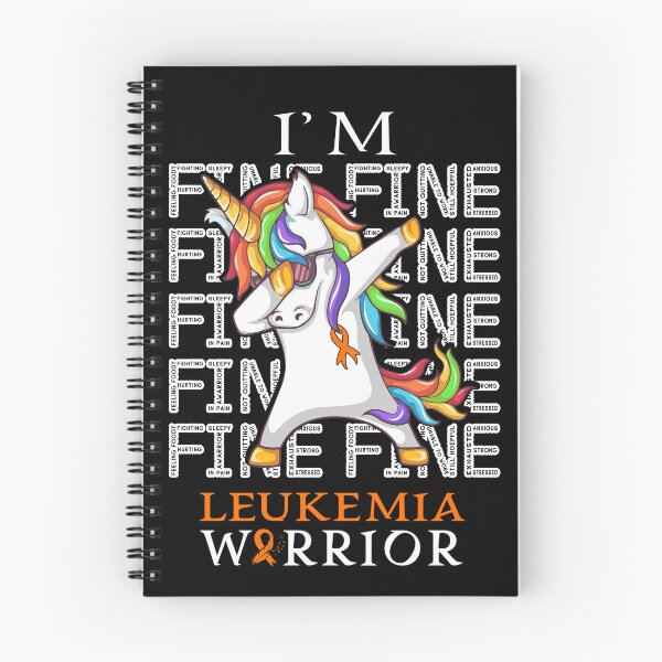 Item preview, Unicorn Leukemia Warrior I'm Fine Leukemia Awareness designed and sold by Hatjar.