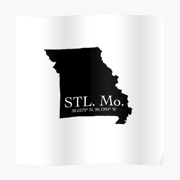 Longitude Latitude St Louis Missouri Poster By Victoriataneal   Poster,504x498,f8f8f8 Pad,600x600,f8f8f8 