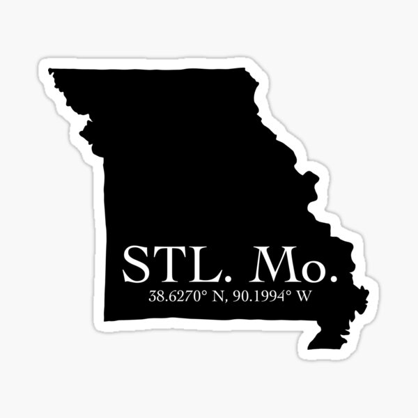 Longitude Latitude St Louis Missouri Sticker By Victoriataneal   St,small,507x507 Pad,600x600,f8f8f8 