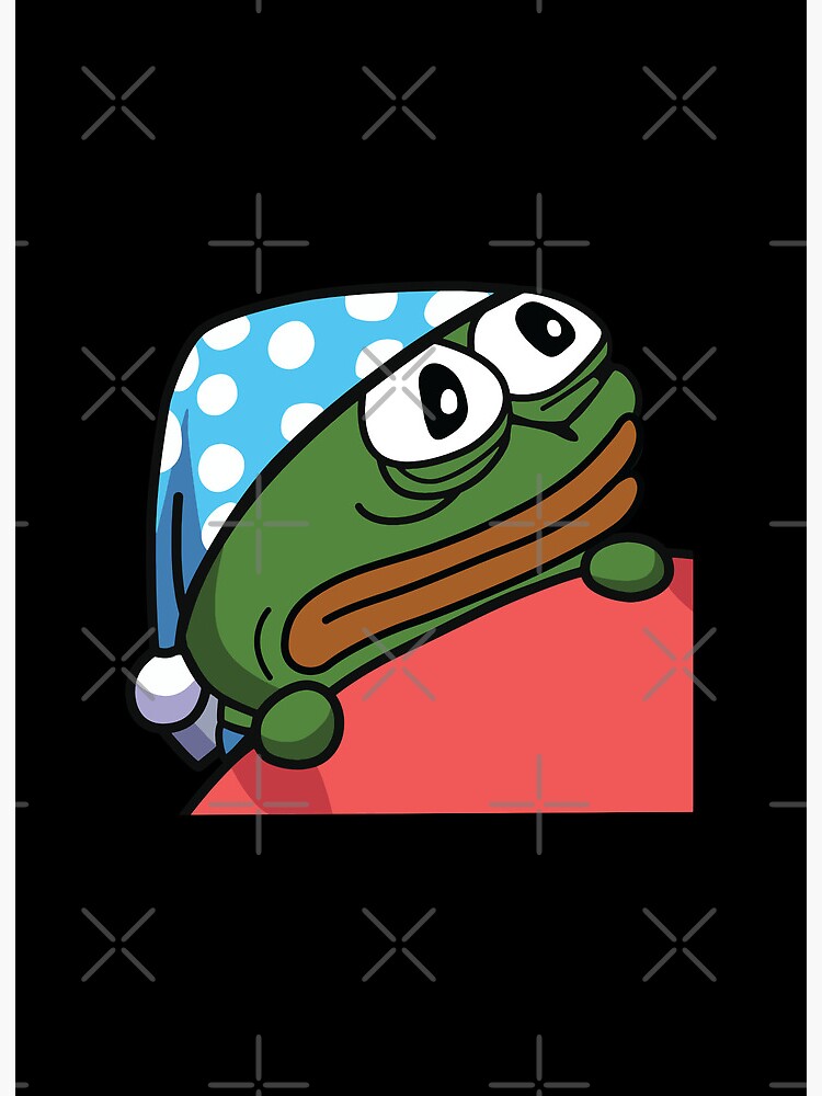 Bored poggers emote - peepo pepega twitch discord frog Art Board